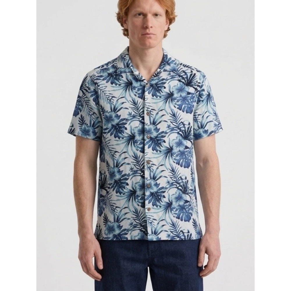 (B23/6)Men's Across The Pond Tropical Shirt Size Medium